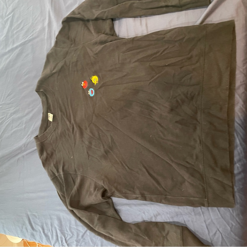 KAWS UNIQLO Black Crewneck with Sesame Street